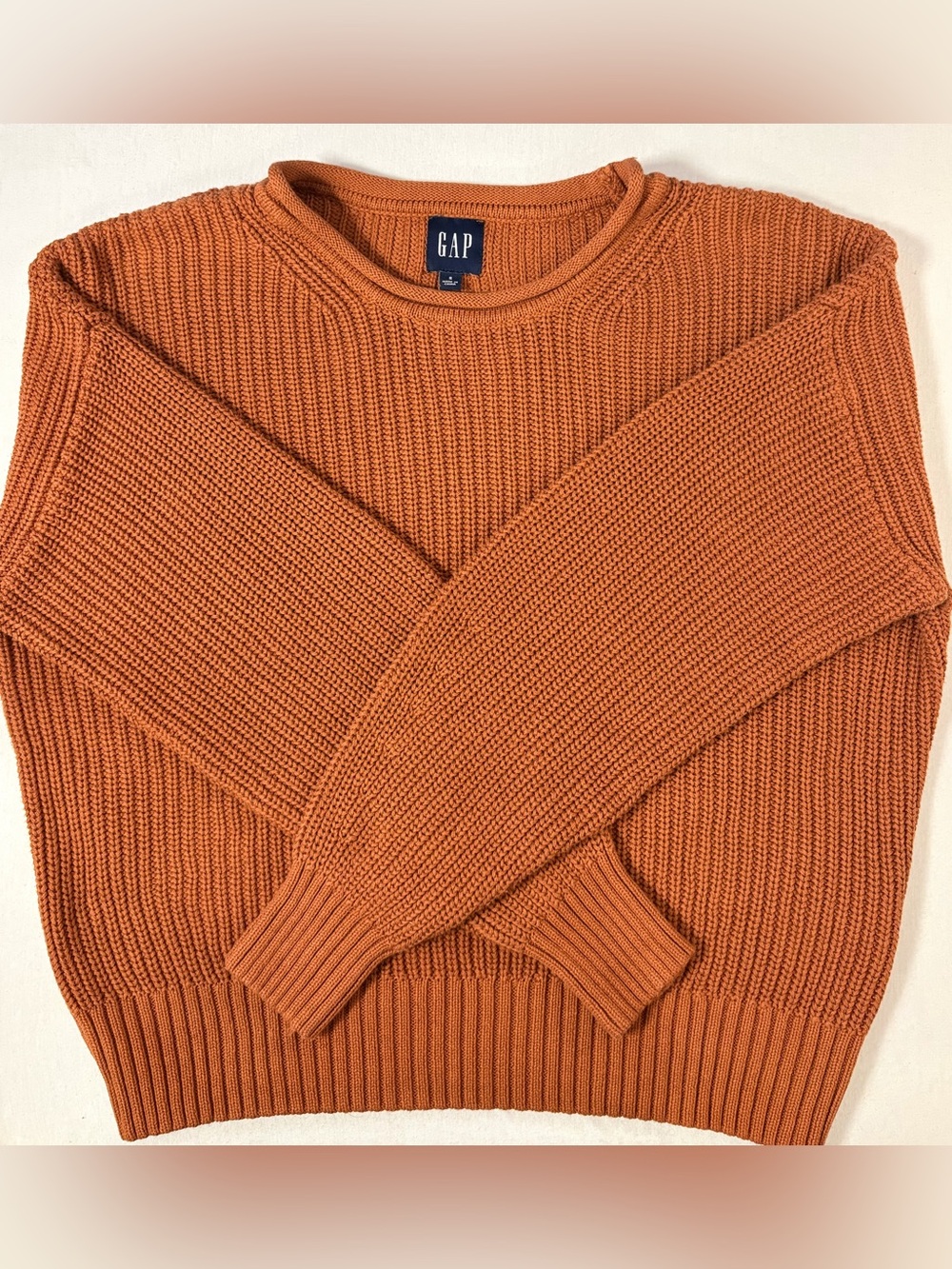Gap Women's Roll Neck Cotton Sweater - Sierra Brown - Size S - EUC